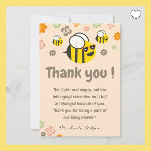 Bee thank you cards Sweet as can bee Mummy to bee