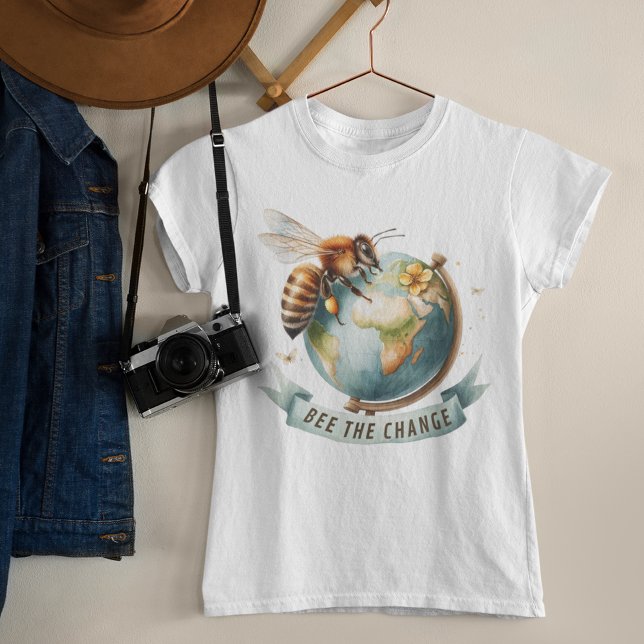 Bee the Change - Eco Statement  T-Shirt (Creator Uploaded)