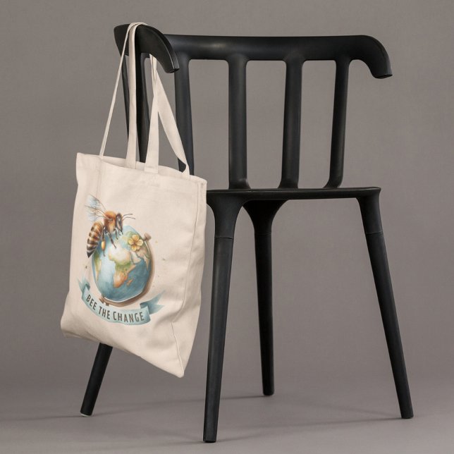 Bee the Change - Environmental Awareness Tote Bag (Creator Uploaded)