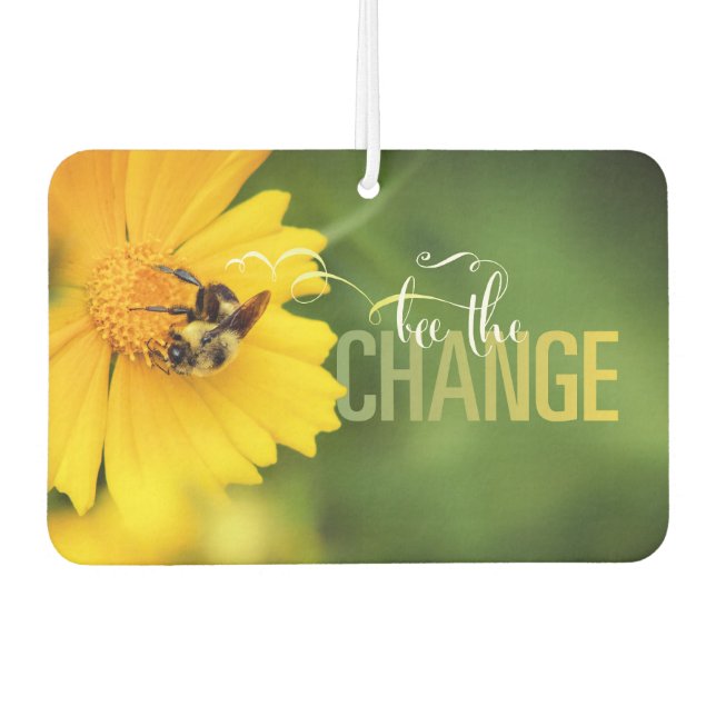 Bee the Change Rectangular Air Freshener (Front)