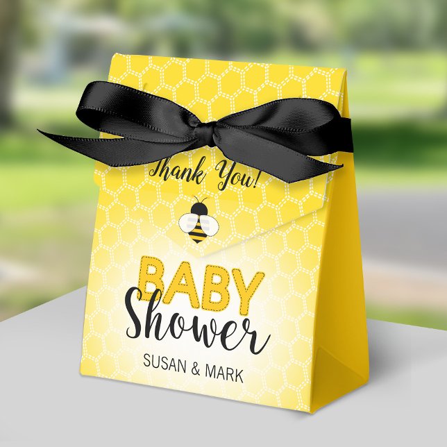 Bee theme Baby Shower Favour Box.  Favour Box (Creator Uploaded)