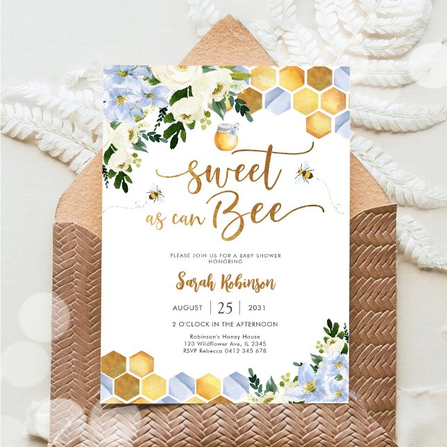 Bee Theme Baby Shower Invitation (Creator Uploaded)