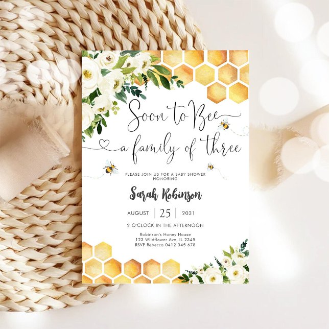 Bee Theme Baby Shower Invitation (Creator Uploaded)