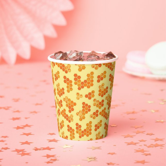 Bee Theme Personalised Birthday Paper Cups (Insitu)