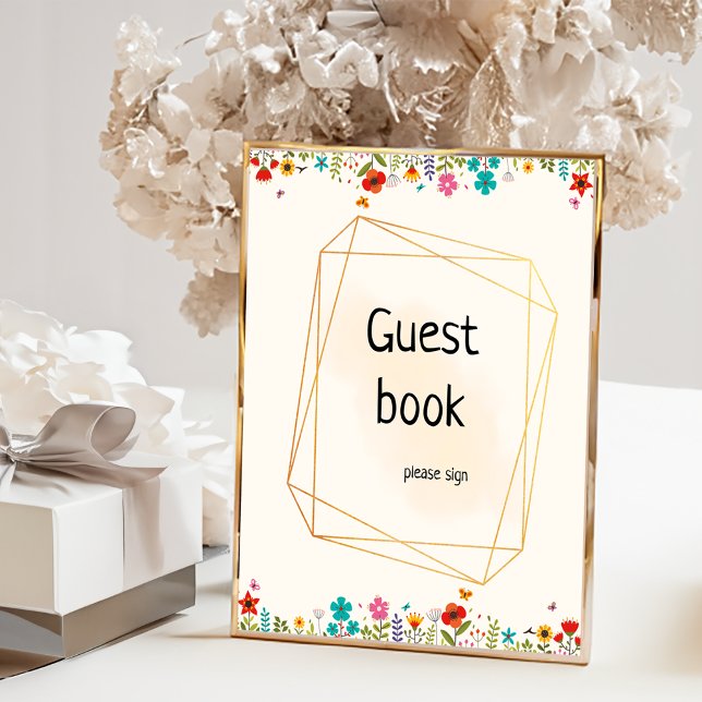 Bee Themed baby shower Guest book Poster (Creator Uploaded)