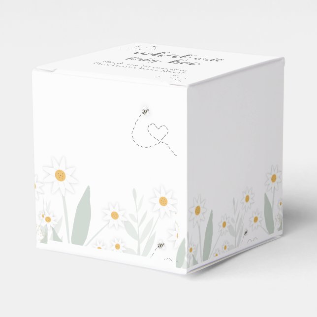 Bee Themed Gender Reveal Favour Boxes (Front Side)