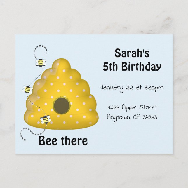Bee There Party Invitation (Front)