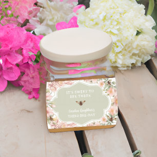 Bee Third Birthday Honey Favour Label
