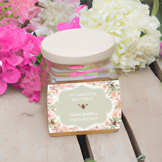 Bee Third Birthday Honey Favour Label (Creator Uploaded)
