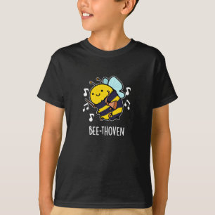 Bee-thoven Funny Music Bee Pun Dark BG T-Shirt