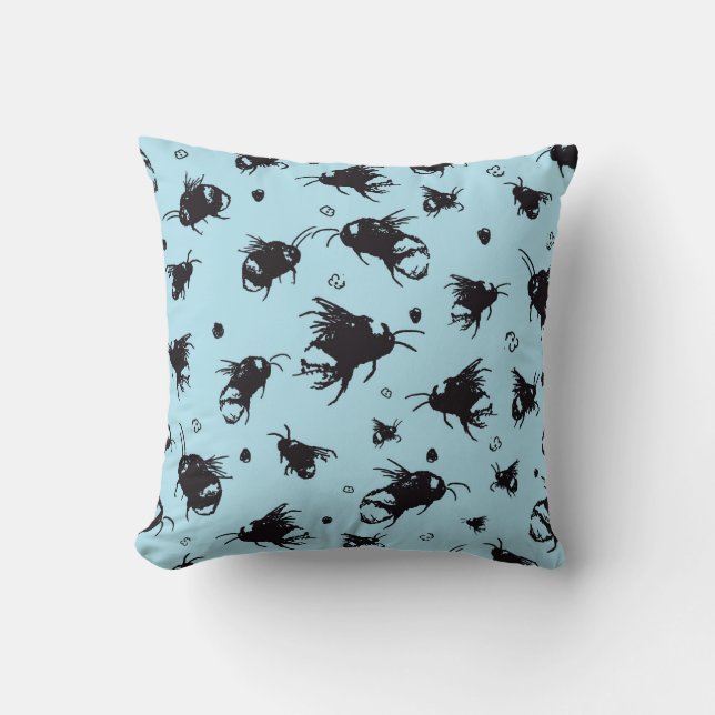  Bee Throw Pillow | Cute Birthday Gift for Mom (Front)