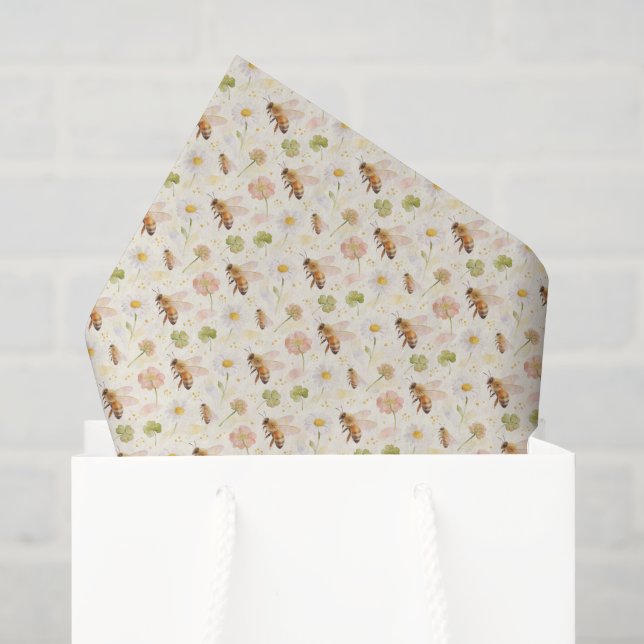 Bee Tissue Paper, Honey Bee Decoupage Paper (Gift Bag)
