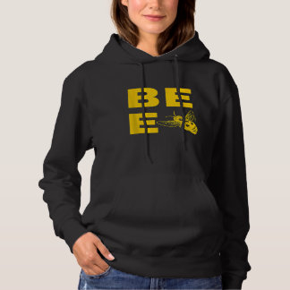 Bee Typography Yellow Cool Beekeeping Hoodie