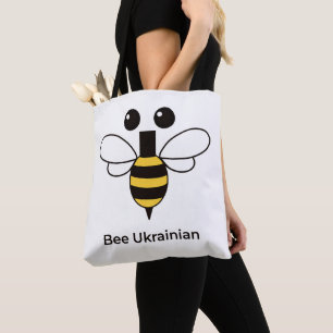 Bee Ukrainian Cute Minimalist Bee Tote Bag
