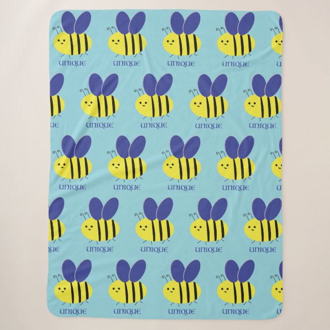 Bee Unique Sherpa Blanket (Front)