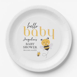 Bee-utiful Celebrations: Hello Baby Bee Shower Paper Plate