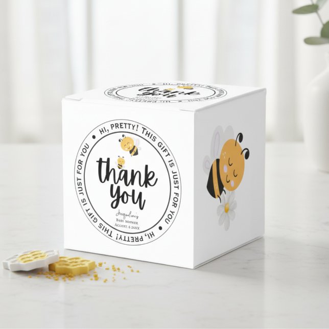 Bee-utiful Moments Baby Bee Thank You  Favour Box (Bee-utiful Moments Baby Bee Thank You Favor Boxes)