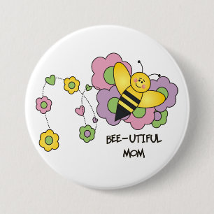 Bee-utiful Mum Button