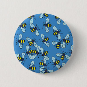 Bee Wallpaper 6 Cm Round Badge