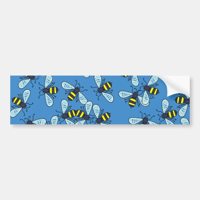 Bee Wallpaper Bumper Sticker (Front)