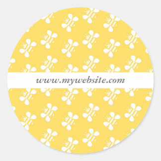 Bee Wallpaper Classic Round Sticker