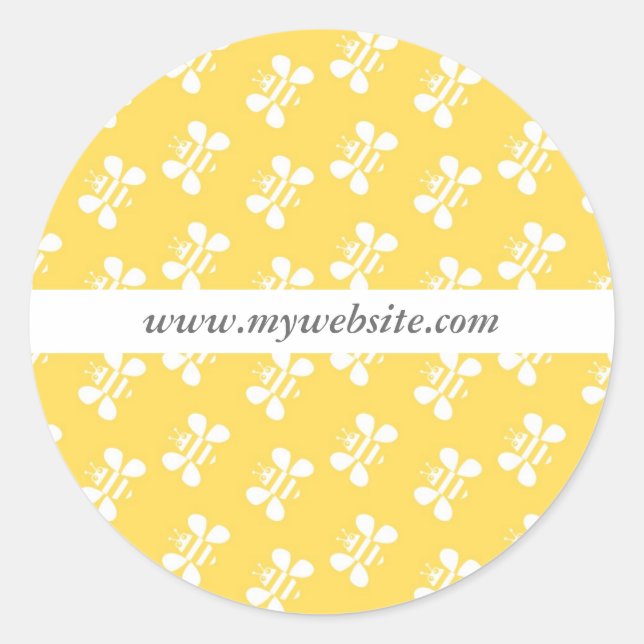 Bee Wallpaper Classic Round Sticker (Front)