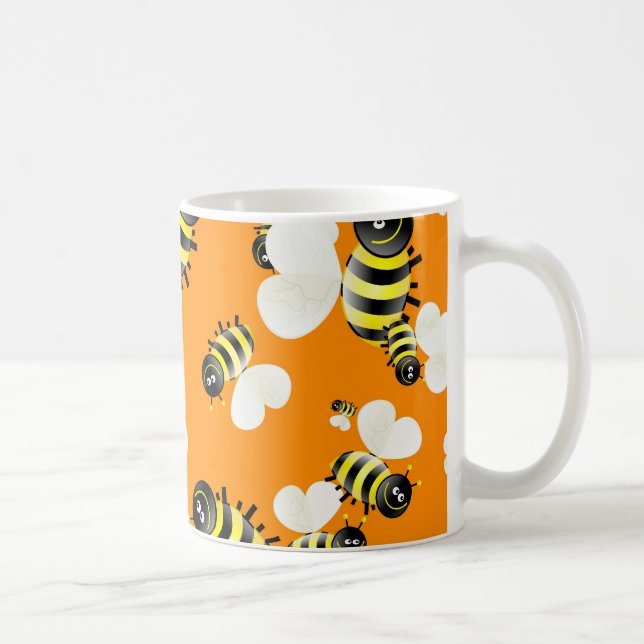 Bee Wallpaper Coffee Mug (Right)