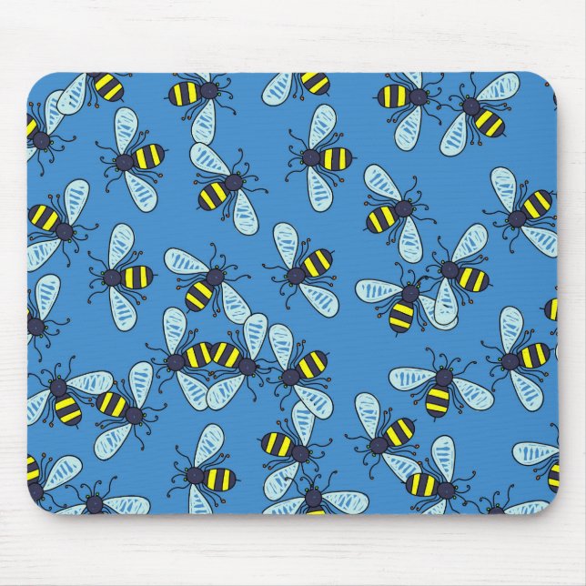 Bee Wallpaper Mouse Mat (Front)