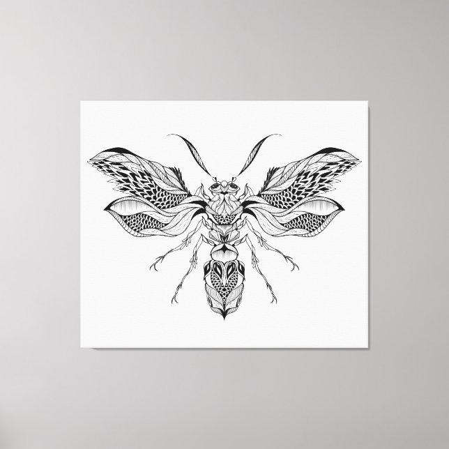 Bee-Wasp Tattoo 6 Canvas Print (Front)