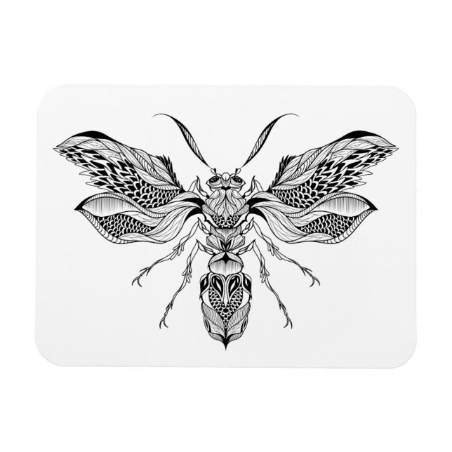 Bee-Wasp Tattoo Magnet (Horizontal)