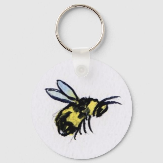 Bee Watercolor Keychain (Front)