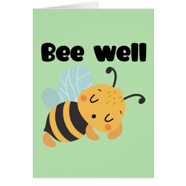 Bee well folded card (Front)