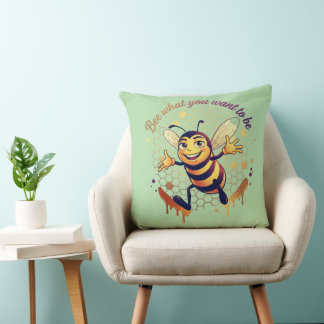 Bee What You Want to Be – Cute Honey Bee Cushion
