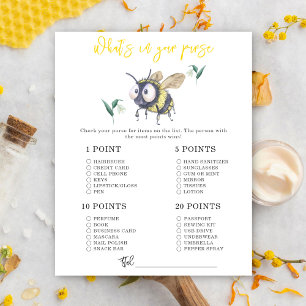 Bee - Whats in your purse baby shower