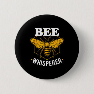 Bee Whisperer - Funny Beekeeng & Beekeeper  6 Cm Round Badge