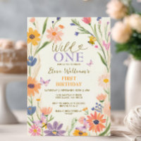 Bee Wildflower Wild ONE Butterfly Garden Party 