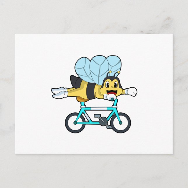 Bee with Bicycle Postcard (Front)