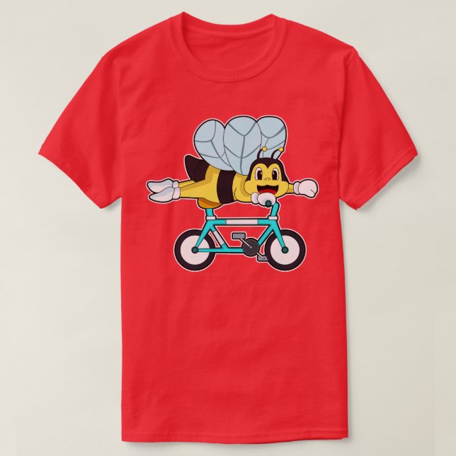 Bee With Bicycle  T-Shirt (Design Front)