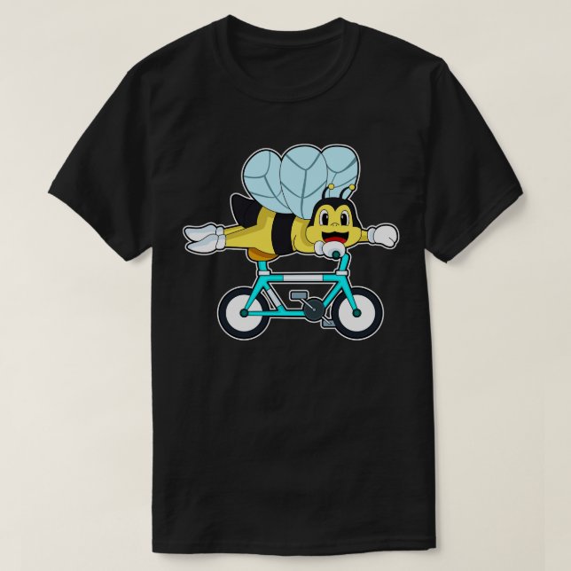 Bee with Bicycle T-Shirt (Design Front)
