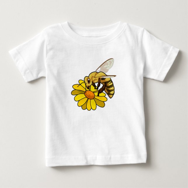 Bee with Blossom Baby T-Shirt (Front)