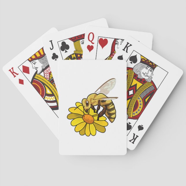 Bee with Blossom Playing Cards (Back)