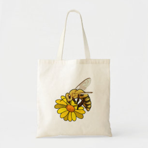 Bee with Blossom Tote Bag
