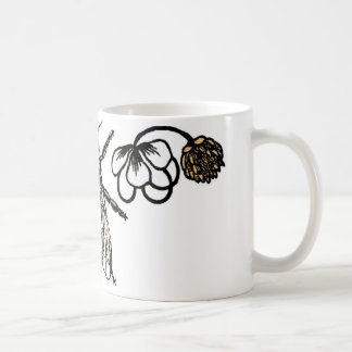 bee with clover coffee mug