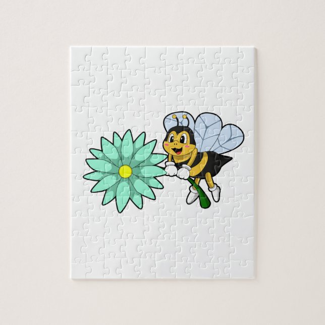 Bee with Flower.PNG Jigsaw Puzzle (Vertical)