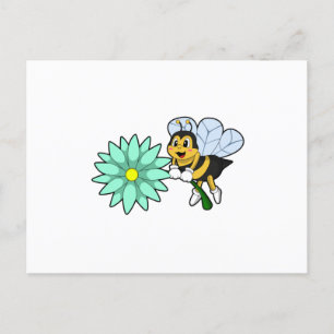Bee with Flower.PNG Postcard
