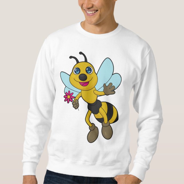 Bee with Flower Sweatshirt (Front)