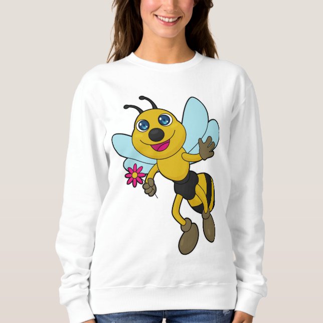 Bee with Flower Sweatshirt (Front)
