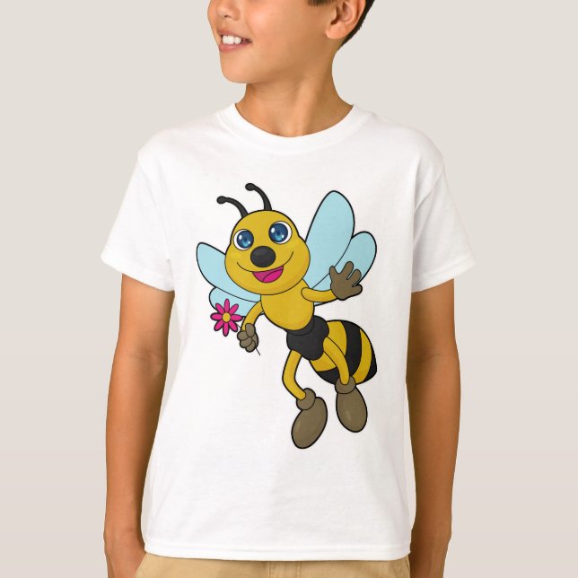 Bee with Flower T-Shirt (Front)