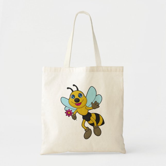 Bee with Flower Tote Bag (Front)