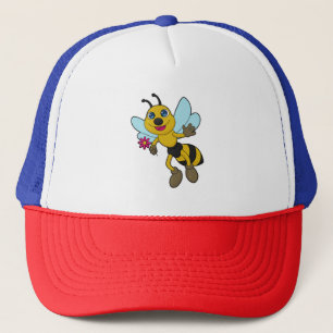 Bee with Flower Trucker Hat